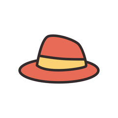 Hat flat style icon vector design