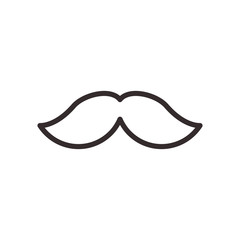 Mustache line style icon vector design