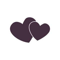 Hearts line style icon vector design