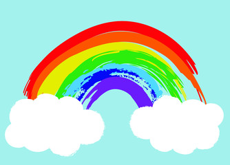 Illustrative rainbow vector