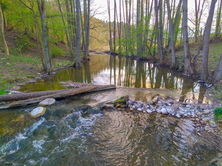 Drawa national park in Central Poland famous by its river streams and lakes