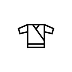 Patient robe icon vector in linear, outline style isolated on white background, Vector icon eps 10