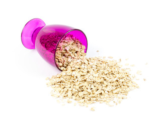 oat flakes in glass jar