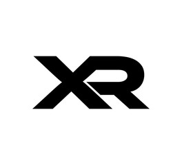 Initial 2 letter Logo Modern Simple Black XR
