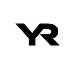 Initial 2 letter Logo Modern Simple Black YR
