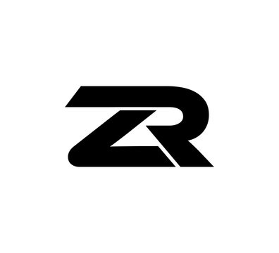 Initial 2 letter Logo Modern Simple Black ZR
