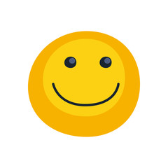 Happy emoji face flat style icon vector design
