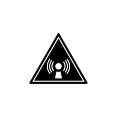 Non ionizing radiation icon vector  in black flat design icon, isolated on white background
