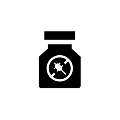 Antibiotic vector icon in linear, outline style isolated on white background