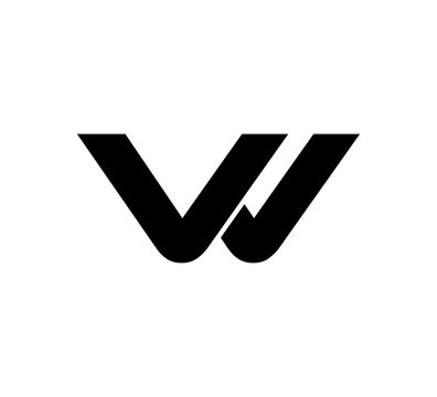 Initial 2 letter Logo Modern Simple Black VV