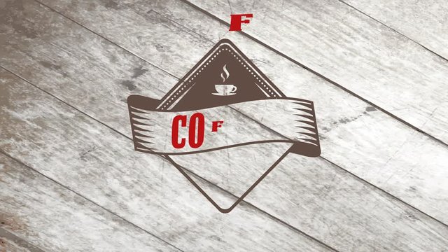Inertial Bounce And Spin Effect Animation Of Elderly Fashion West Fancy Design Of A Long Established Caffeine Shop Connected Towards A Wooden Flooring