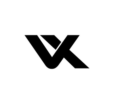 Initial 2 letter Logo Modern Simple Black VX