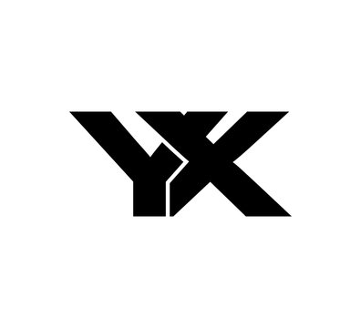 Initial 2 letter Logo Modern Simple Black YX