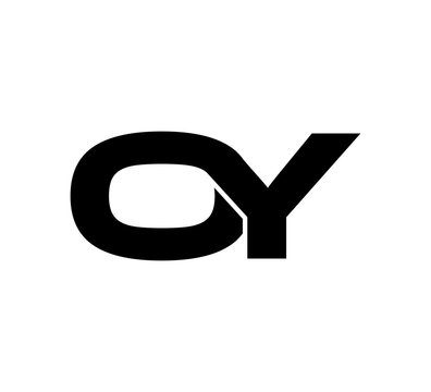 Initial 2 letter Logo Modern Simple Black OY