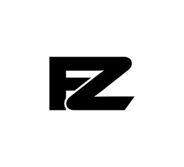 Initial 2 letter Logo Modern Simple Black FZ
