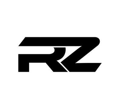 Initial 2 letter Logo Modern Simple Black RZ
