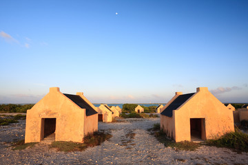 Slave Huts in Bonaire / Netherlands Antilles.
