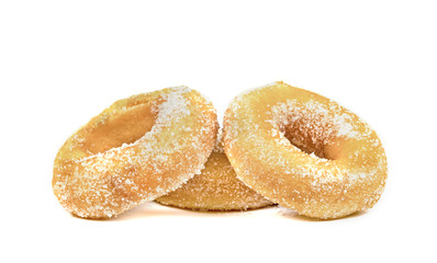 Obraz na płótnie Canvas sugar ring donut isolated on white background