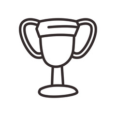 Trophy line style icon vector design