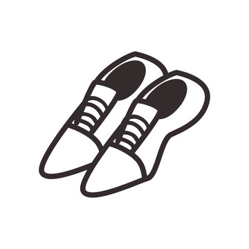 Male shoes line style icon vector design