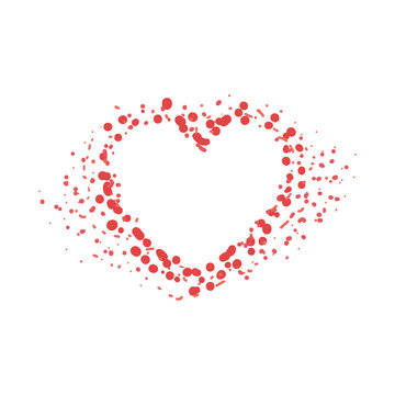 Pointed heart flat style icon vector design