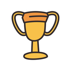 Trophy flat style icon vector design