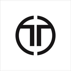 vector illustration of a symbol of peace symbol, t letter logo