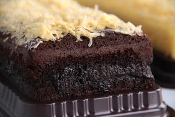 Close up of Steamed Brownies with Cheese
