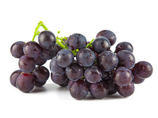 Fresh bunch of grape isolated on white background.