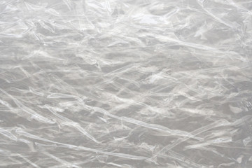 White plastic film wrap texture background