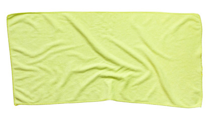 Fototapeta na wymiar Green beach towel isolated white background