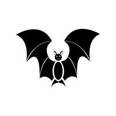 Bat illustration unique logo simple design vector