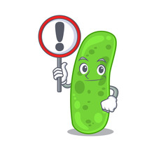 An icon of propioni bacteia cartoon design style with a sign board
