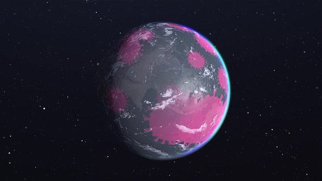 新型コロナウィルス地球/covid-19 in the Earth