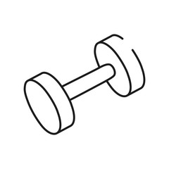 weight dumbells icon, line style