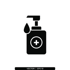 Hand Soap Icon Vector Illustration Logo Template