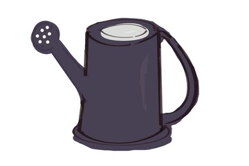 watering can on white background