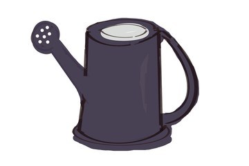watering can on white background