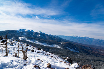 茶臼山から望む冬の八ヶ岳