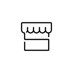 Shop thin icon in trendy flat style isolated on white background. Symbol for your web site design, logo, app, UI. Vector illustration, EPS