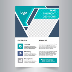 Business flyer design layout template in A4 size. Corporate Concept.