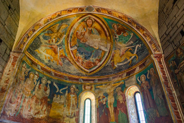 Fototapeta na wymiar San Nicola Church, Chiesa di San Nicolao, Giornico, Tessin, Switzerland