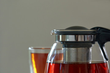 teapot and glass