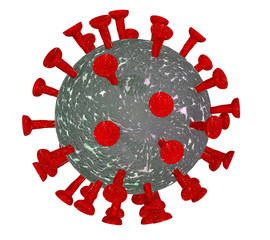 covid-19 coronavirus virus isolated for background - 3d rendering