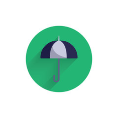 umbrella colorful flat icon with shadow. umbrella flat icon