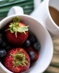 strawberries and blueberries