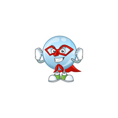 Collagen droplets cartoon design concept dressed as Super hero