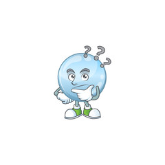 Collagen droplets mascot design concept having confuse gesture