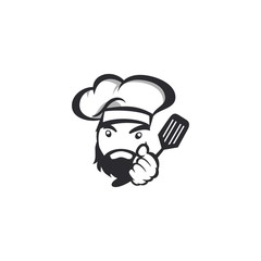 kitchen chef design logo template