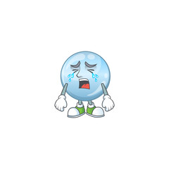 A weeping collagen droplets cartoon character concept